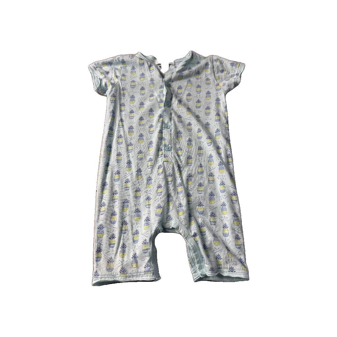 Feather Baby Boys Blue | Pineapples Romper Size: 12-18 months Blue | Pineapples