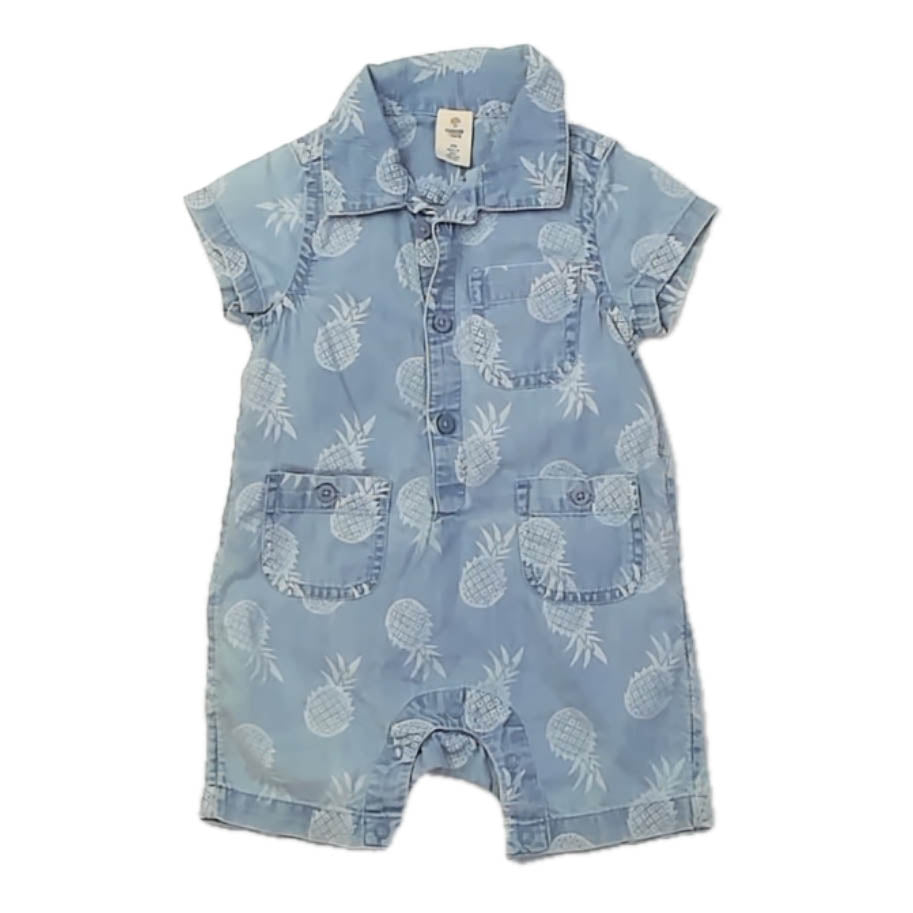 Tucker + Tate Girls Blue Pineapples Dress Size: 3 Months Blue Pineapples