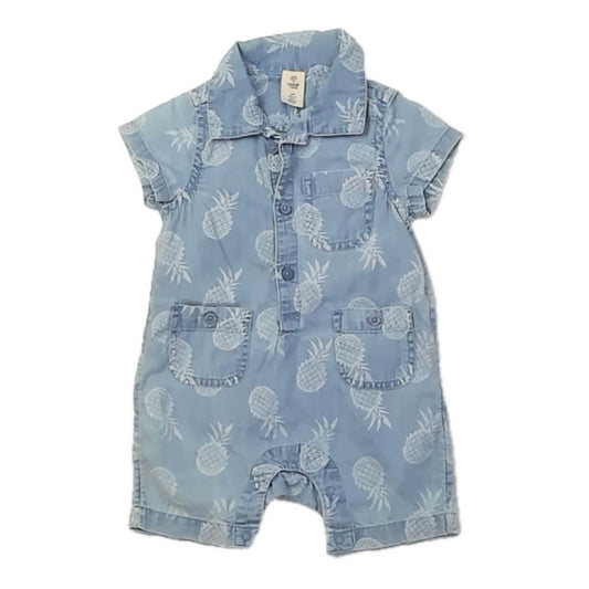Tucker + Tate Girls Blue Pineapples Dress Size: 3 Months Blue Pineapples