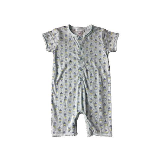 Feather Baby Boys Blue | Pineapples Romper Size: 18-24 months Blue | Pineapples