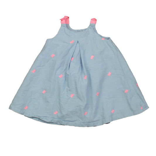 Gap Girls Blue | Pink Bunnie Dress Size: 18-24 Months Blue | Pink Bunnie