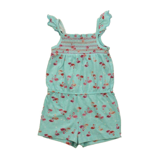 Healthtex Girls Blue | Pink Flamingo Romper Size: 3T