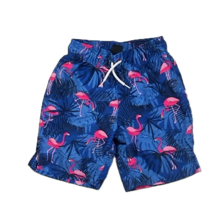 The Children's Place Boys Blue | Pink Flamingos Trunks Size: 7-8 Years Blue | Pink Flamingos