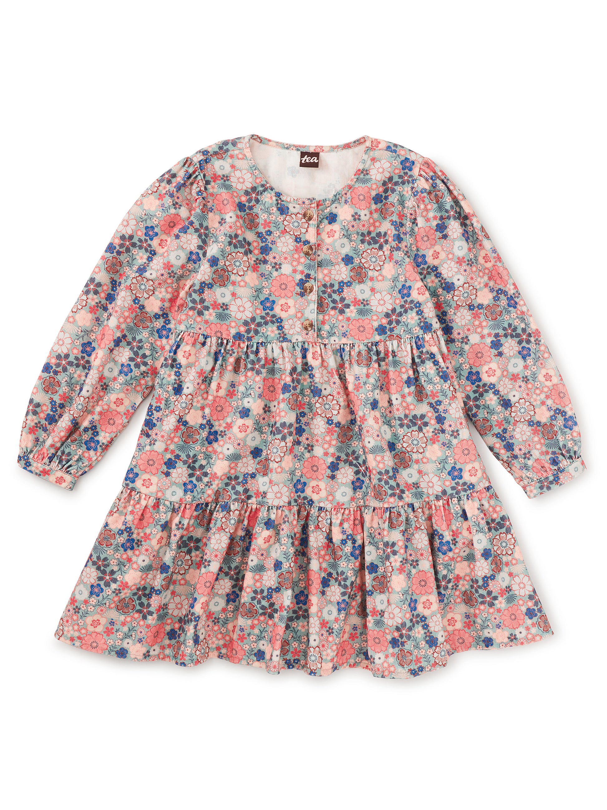 Tea Collection Girls Blue |Pink Floral Dress Size: 5T Blue |Pink Floral