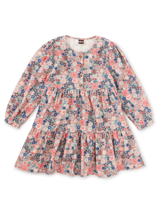Tea Collection Girls Blue |Pink Floral Dress Size: 5T Blue |Pink Floral