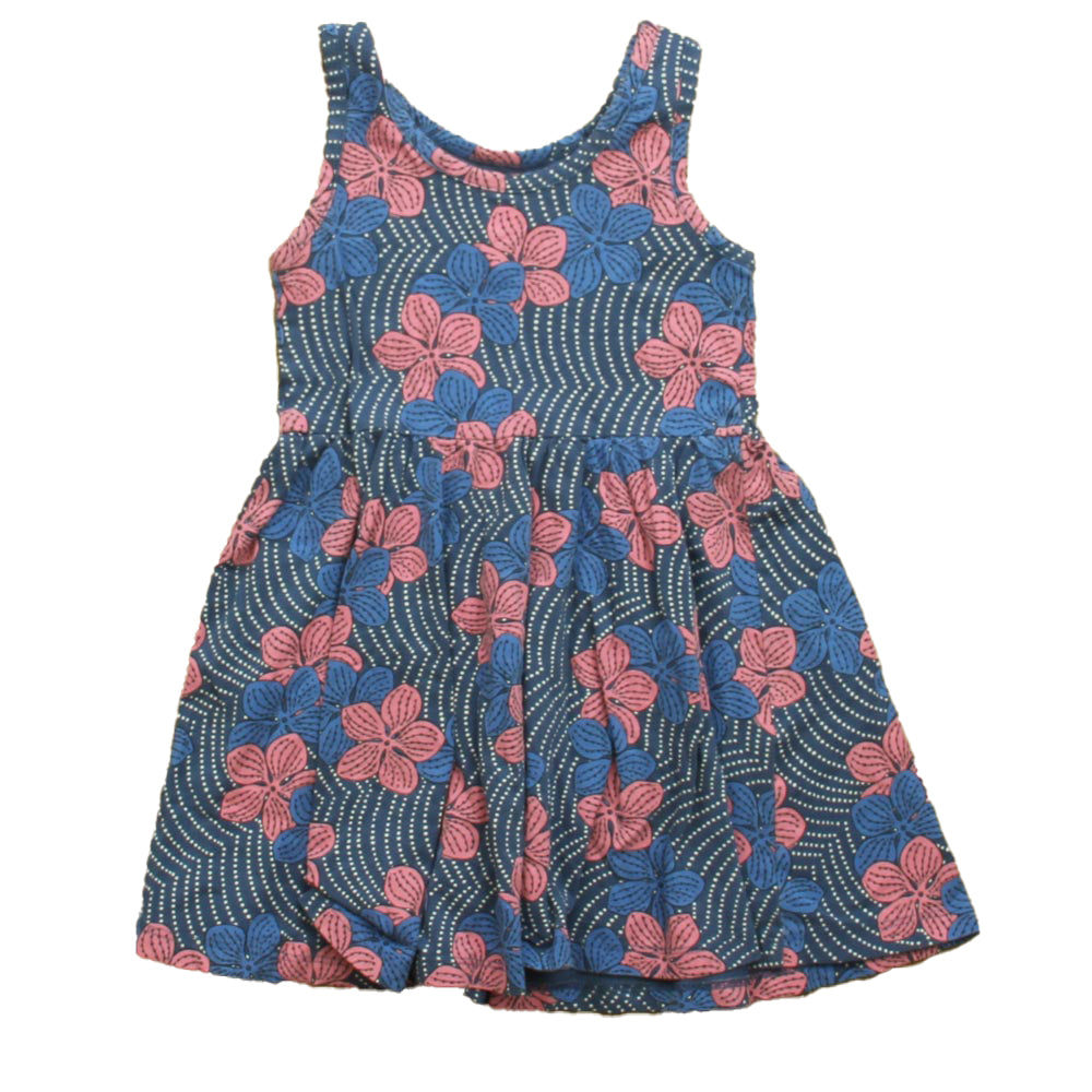 Tea Collection Girls Blue | Pink Floral Dress Size: 3T Blue | Pink Floral