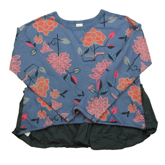 Tea Girls Blue | Pink Floral Long Sleeve Shirt Size: 12 Years Blue | Pink Floral