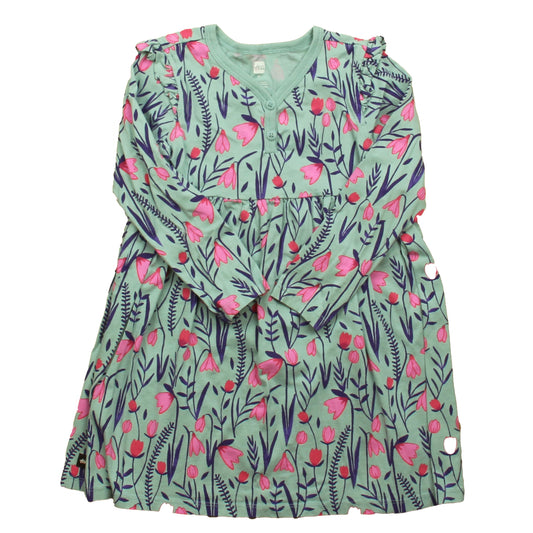 Tea Collection Girls Blue | Pink Floral Dress Size: 4T Blue | Pink Floral