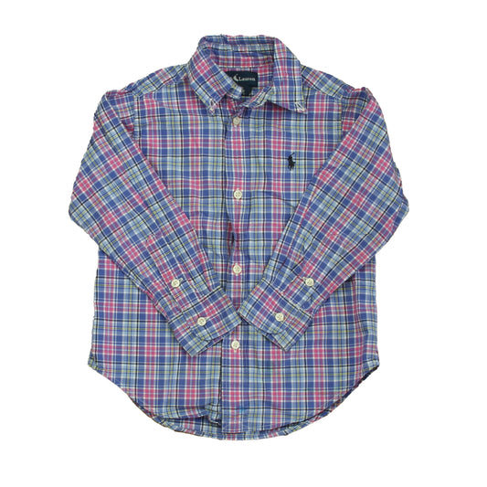 Ralph Lauren Boys Blue | Pink Plaid Button Down Long Sleeve Size: 3T