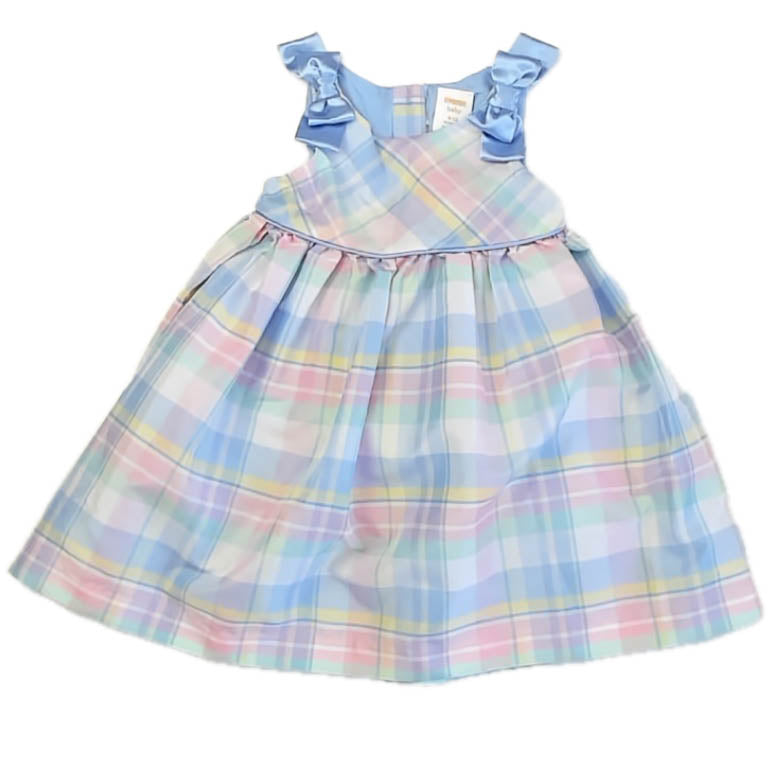 Gymboree Girls Blue | Pink Plaid Dress Size: 6-12 Months Blue | Pink Plaid