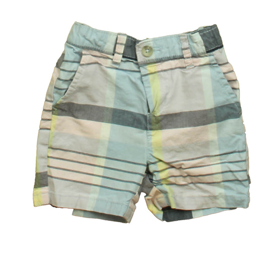 Gymboree Boys Blue | Pink Plaid Shorts Size: 12-18 Months Blue | Pink Plaid