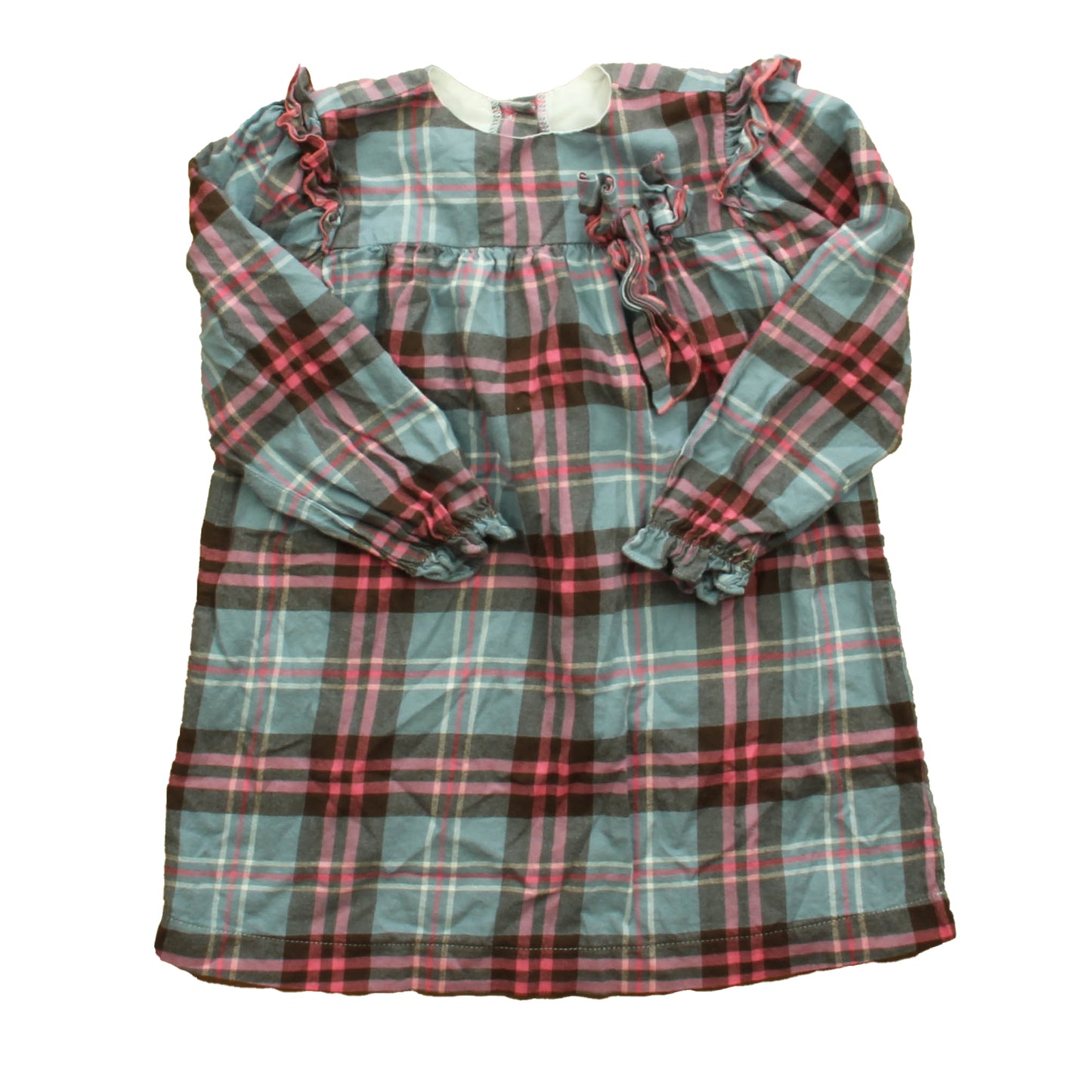 Bella Bliss Girls Blue | Pink Plaid Dress Size: 5T Blue | Pink Plaid