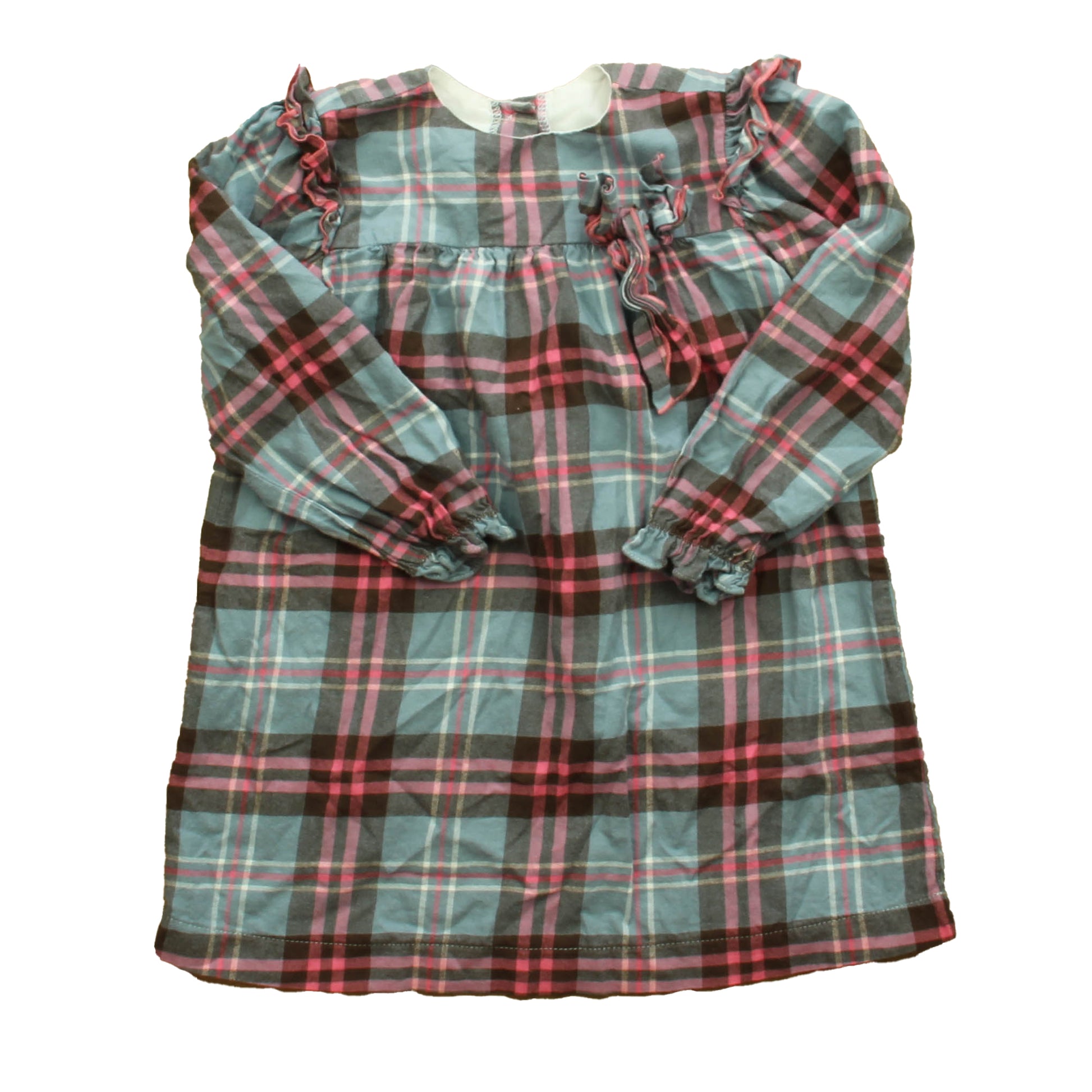 Bella Bliss Girls Blue | Pink Plaid Dress Size: 5T Blue | Pink Plaid