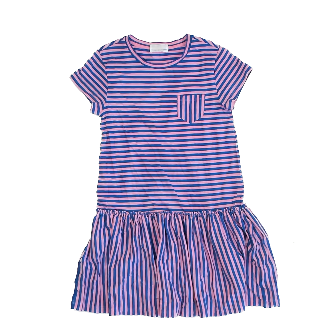 Rockets Of Awesome Girls Blue | Pink Stripes Dress Size: 8 Blue | Pink Stripes