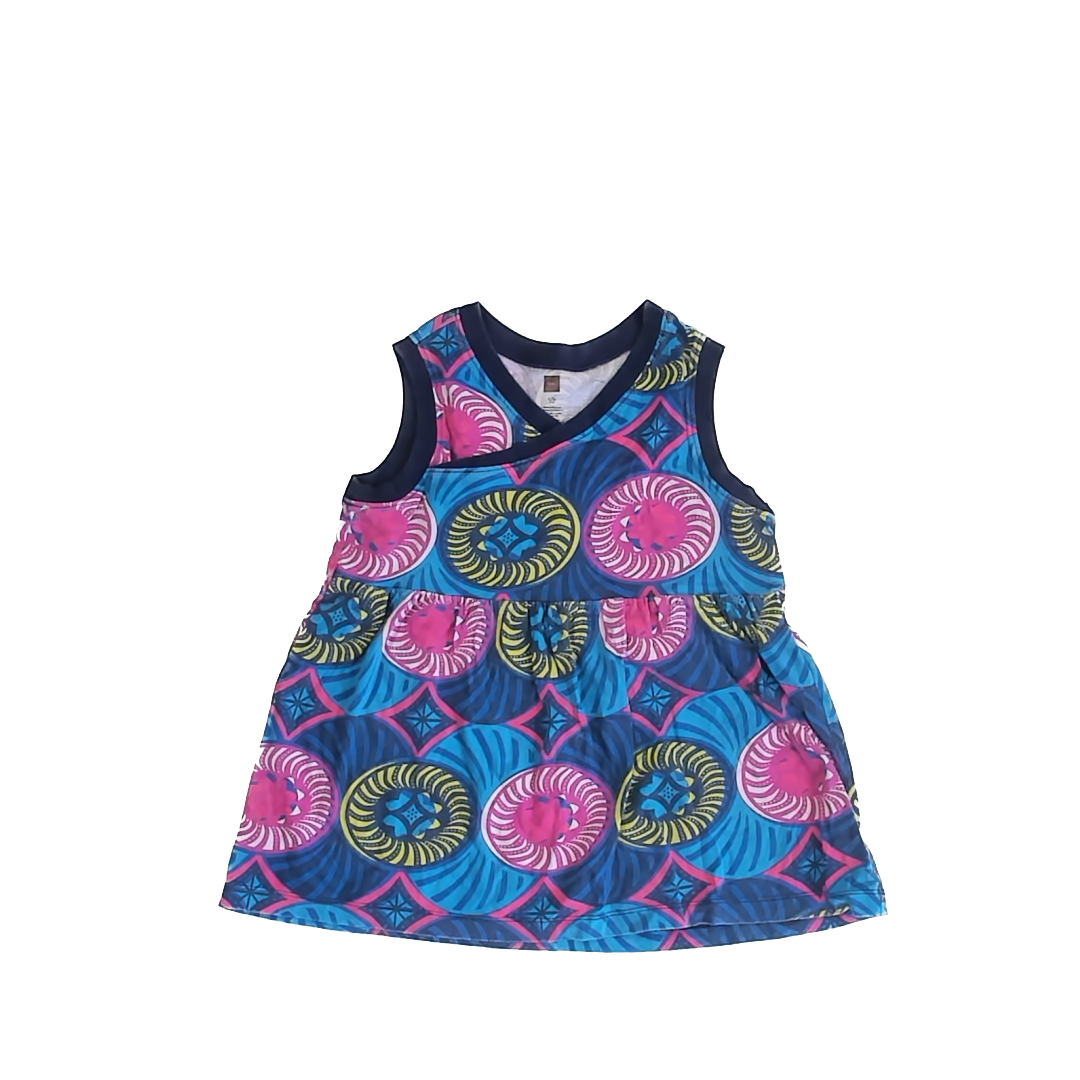 Tea Collection Girls Blue | Pink | Yellow Tank Top Size: L (8-10) Blue | Pink | Yellow