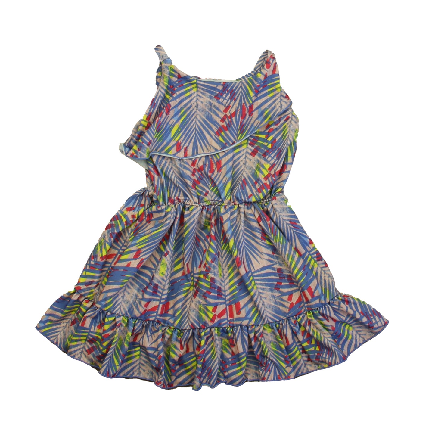BCBG Girls Blue | Pink | Yellow Dress Size: 3T Blue | Pink | Yellow