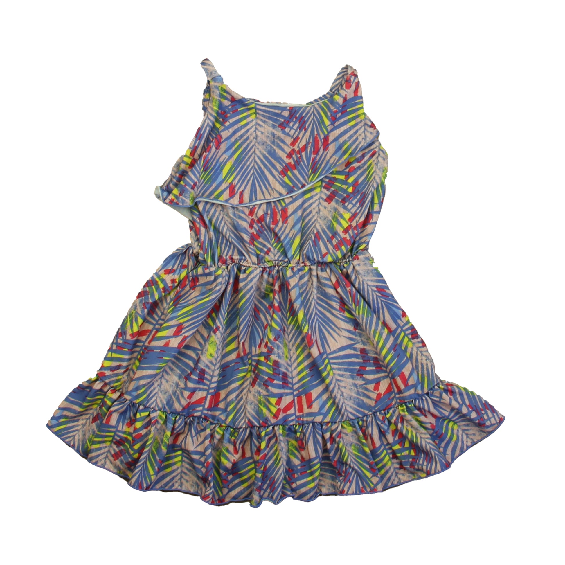 BCBG Girls Blue | Pink | Yellow Dress Size: 3T Blue | Pink | Yellow