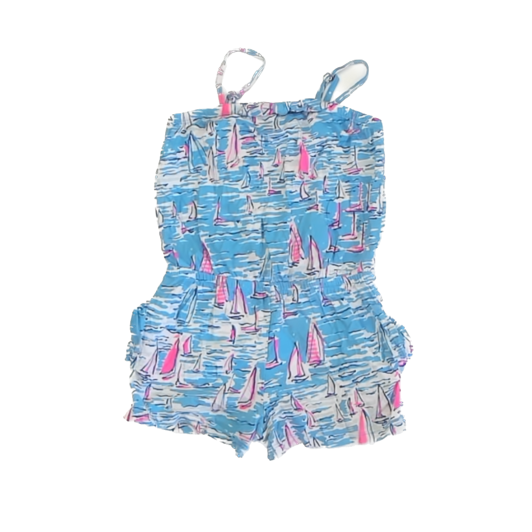 Lilly Pulitzer Girls Blue | Pink Romper Size: 4-5T Blue | Pink