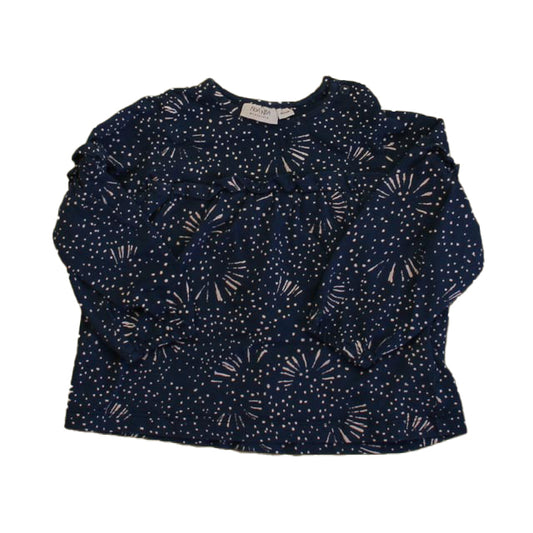 Noa Noa Girls Blue | Pink Long Sleeve Shirt Size: 12 Months Blue | Pink