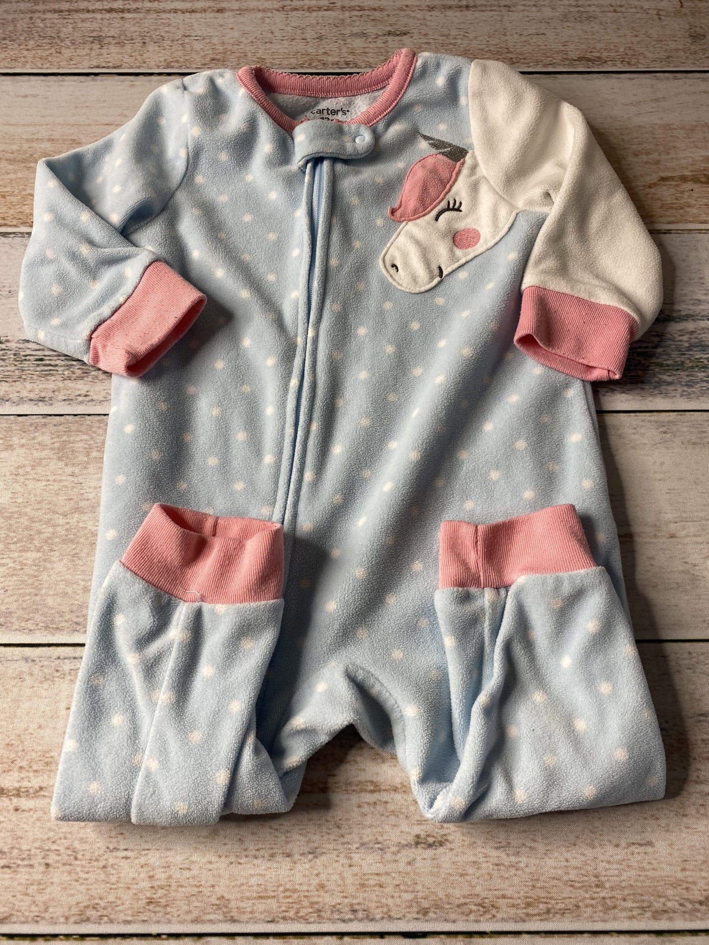 Carters Girls Blue | pink Pajamas Size: 12 months Blue | pink