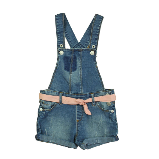 7 for all Mankind Girls Blue | Pink Overall Shorts Size: 24 Months Blue | Pink