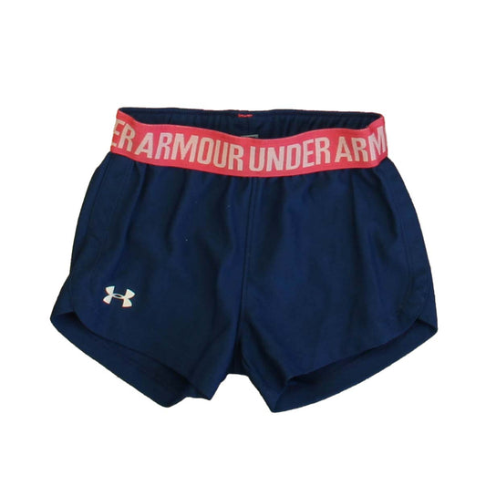 Under Armour Girls Blue | Pink Athletic Shorts Size: 2T Blue | Pink