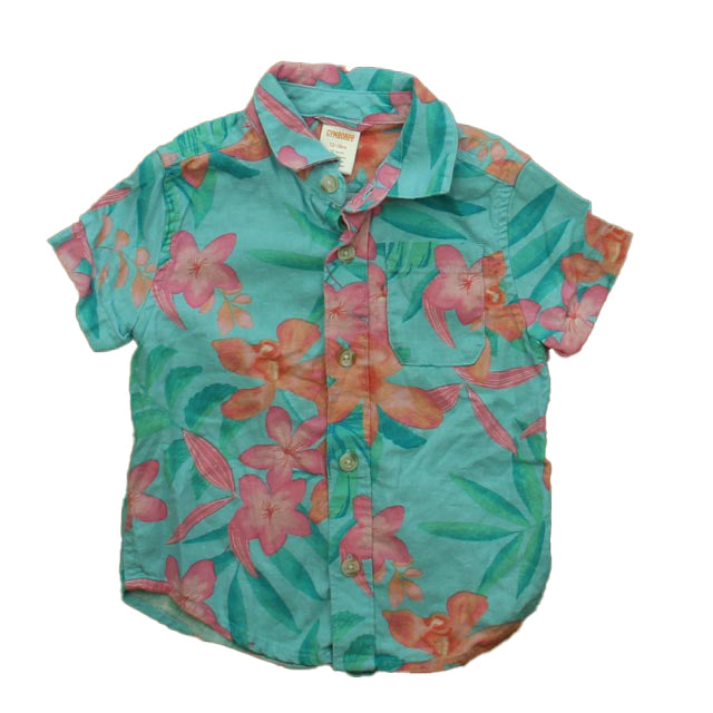 Gymboree Boys Blue | Pink Button Down Short Sleeve Size: 12-18 Months