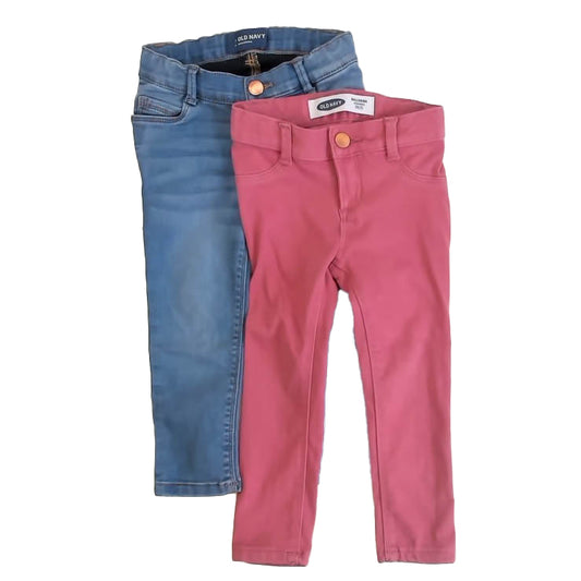 Old Navy Girls Blue | Pink Jeans Size: 3T Blue | Pink