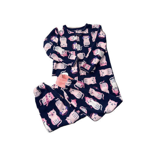 Carters Girls Blue | pink Pajamas Size: 3T Blue | pink