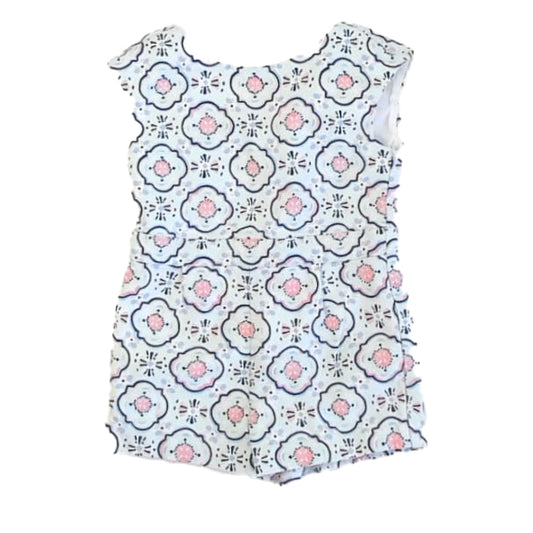 Janie and Jack Girls Blue | Pink Romper Size: 3T Blue | Pink