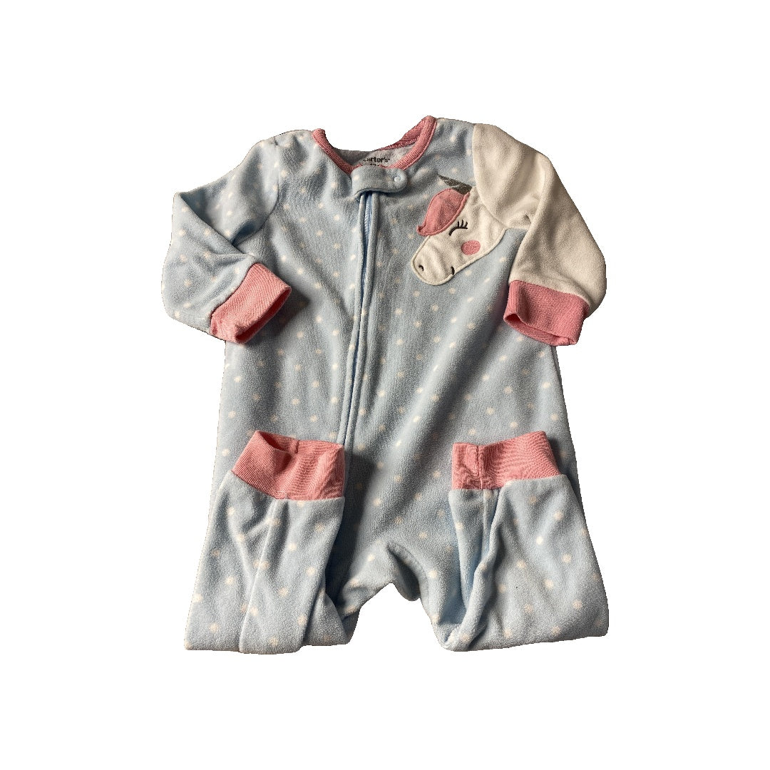 Carters Girls Blue | pink Pajamas Size: 12 months Blue | pink