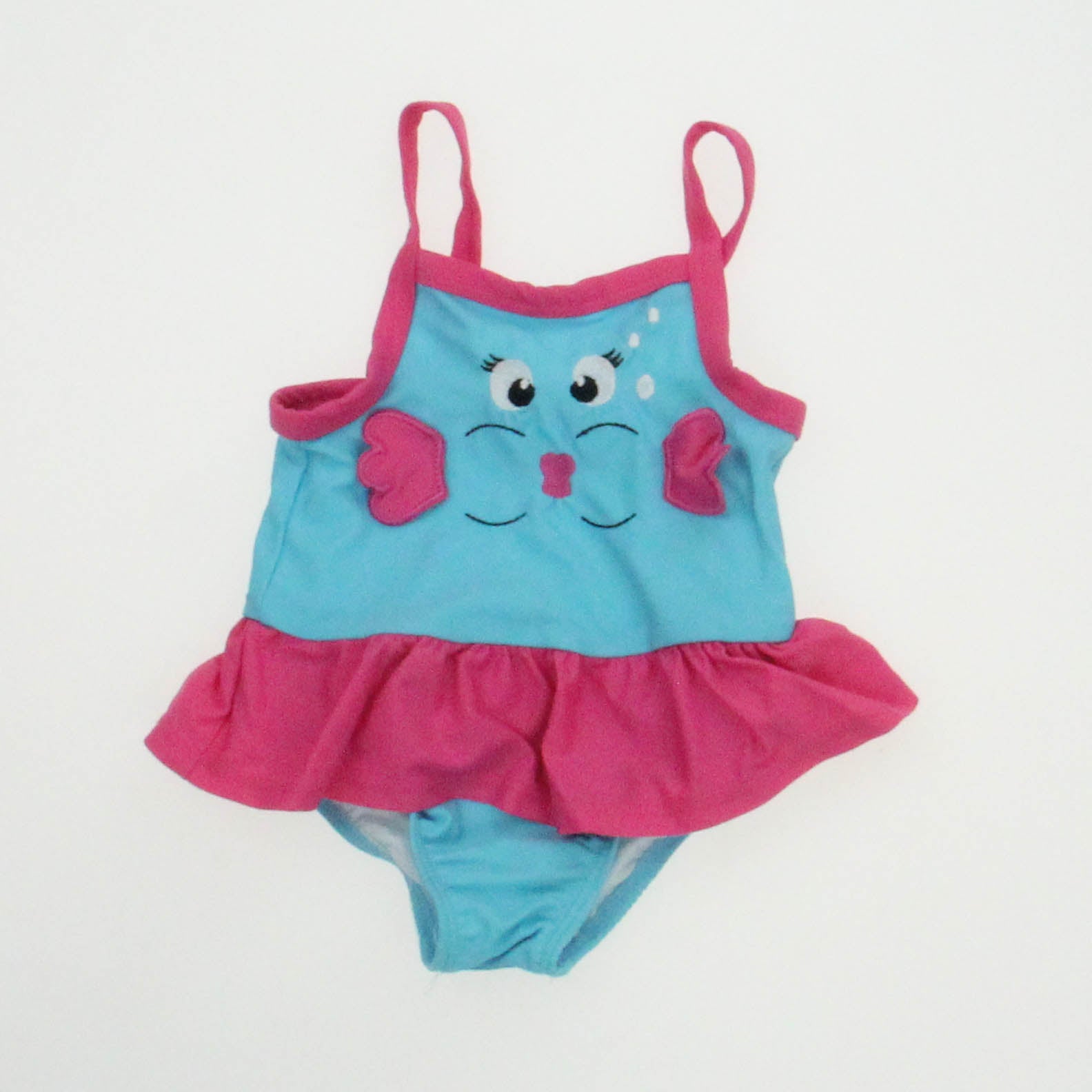 Nursery Rhyme Girls Blue | Pink 1-piece Swimsuit Size: 6-9 Months Blue | Pink