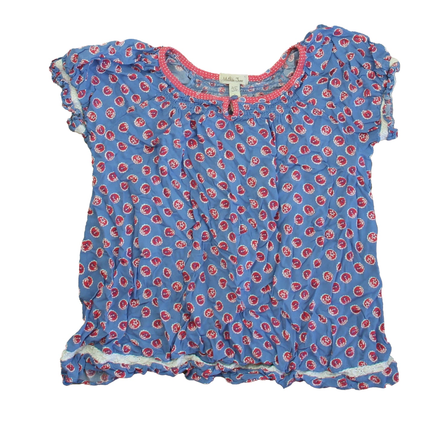 Matilda Jane Girls Blue | Pink Blouse Size: 10 Years