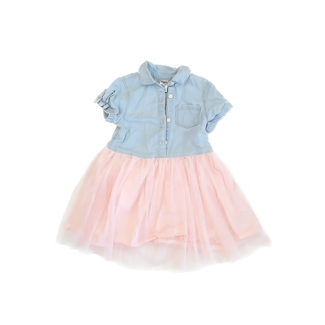 Osh Kosh Girls Blue | Pink Dress Size: 3T Blue | Pink