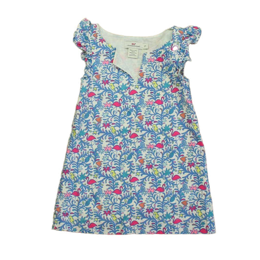 Vineyard Vines Girls Blue | Pink Dress Size: 2T