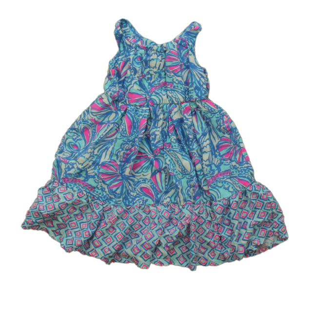 Lilly Pulitzer for Target Girls Blue | Pink Dress Size: 18 Months