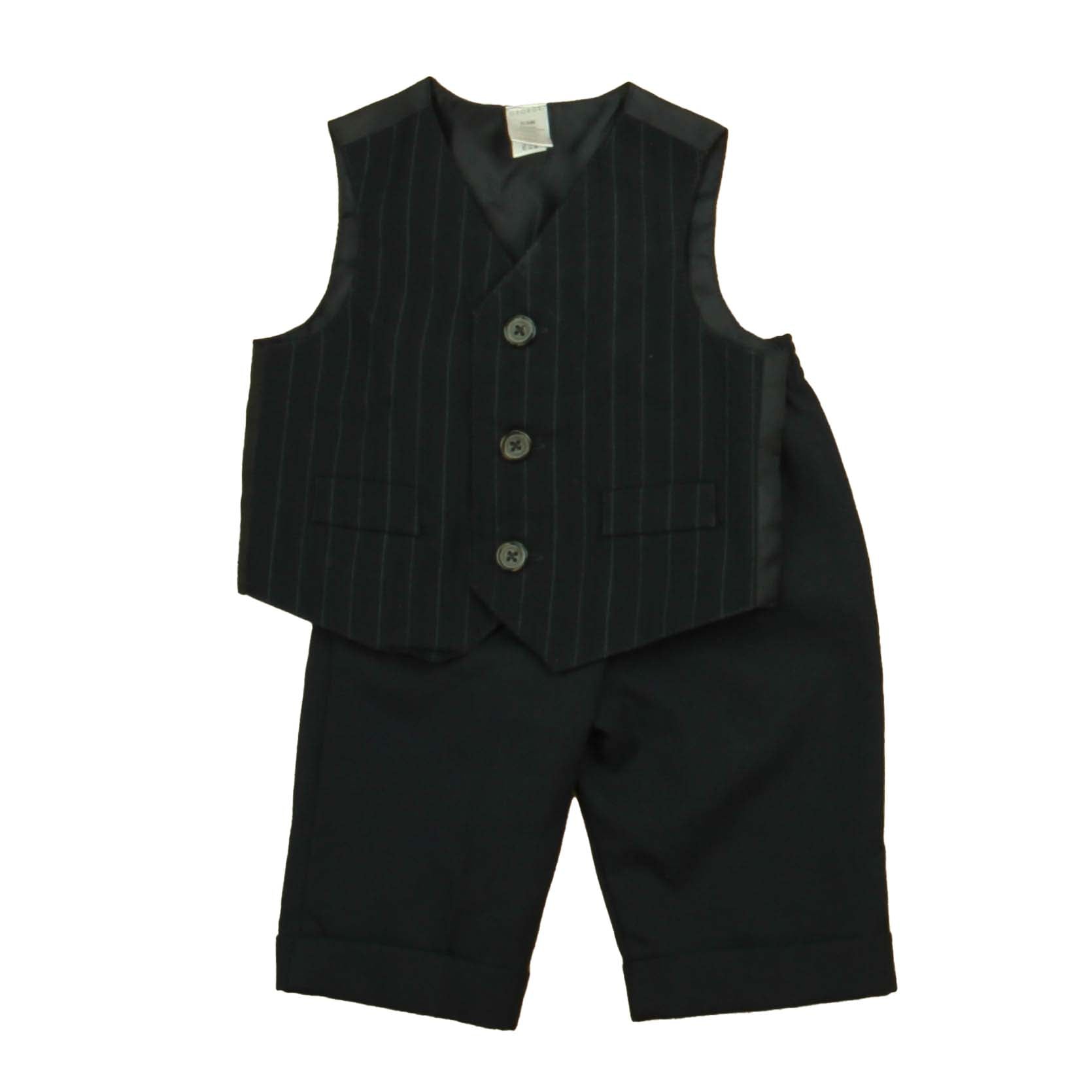 George Boys Blue Pinstripe Special Occasion Outfit Size: 0-3 Months Blue Pinstripe