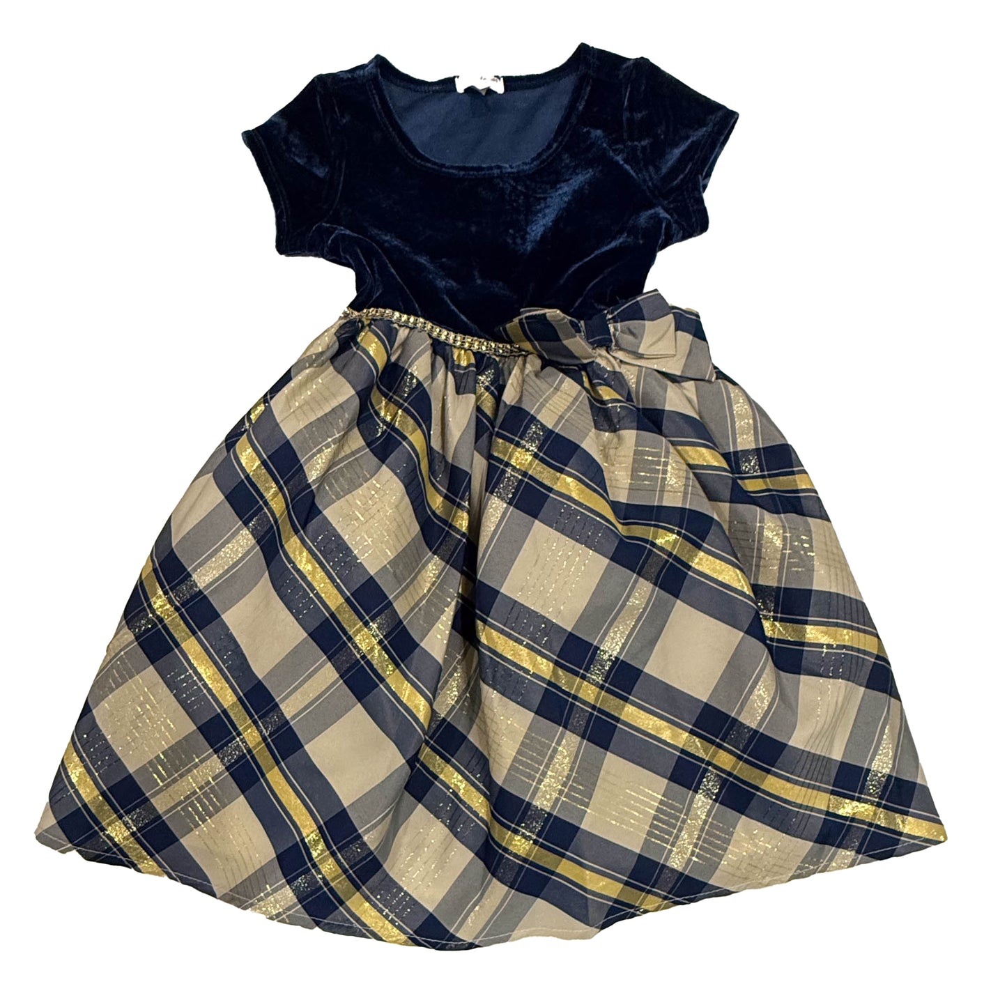 Tahari Girls Blue Plaid Special Occasion Dress Size: 4T Blue Plaid