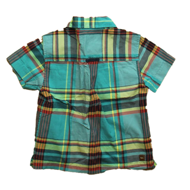 Tea Boys Blue | Plaid Button Down Short Sleeve Size: 3T