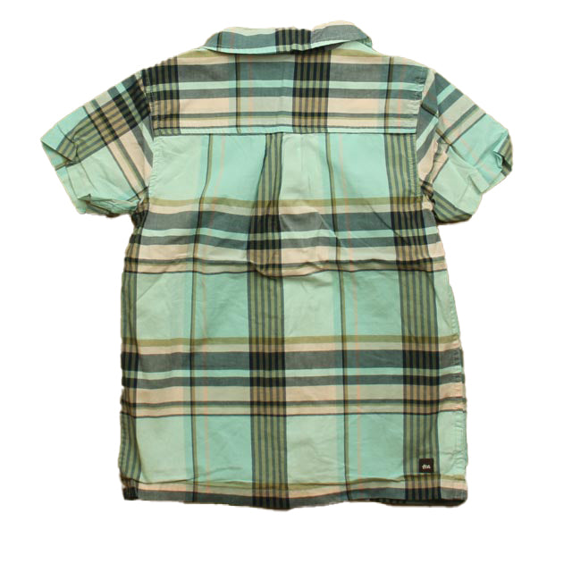 Tea Boys Blue | Plaid Button Down Short Sleeve Size: 7 Years