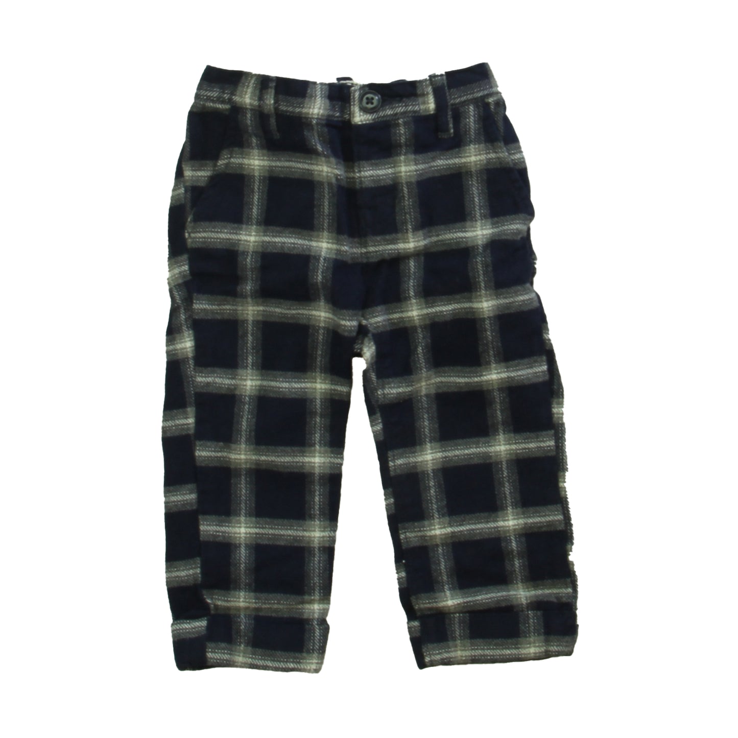 Gap Boys Blue Plaid Slacks Size: 12-18 Months Blue Plaid