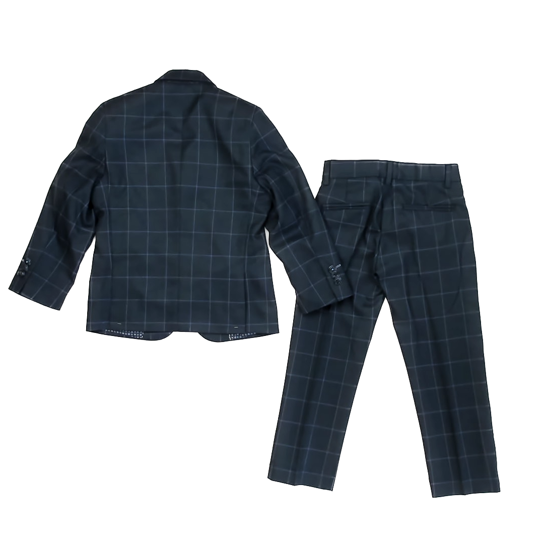 Leo & Zachary Boys Blue Plaid Apparel Sets Size: 4T Blue Plaid