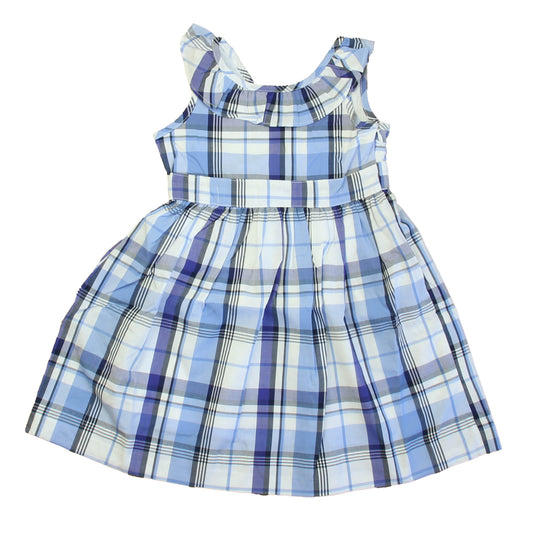 Classic Prep Girls Blue Plaid Dress Size: 2-5T Blue Plaid