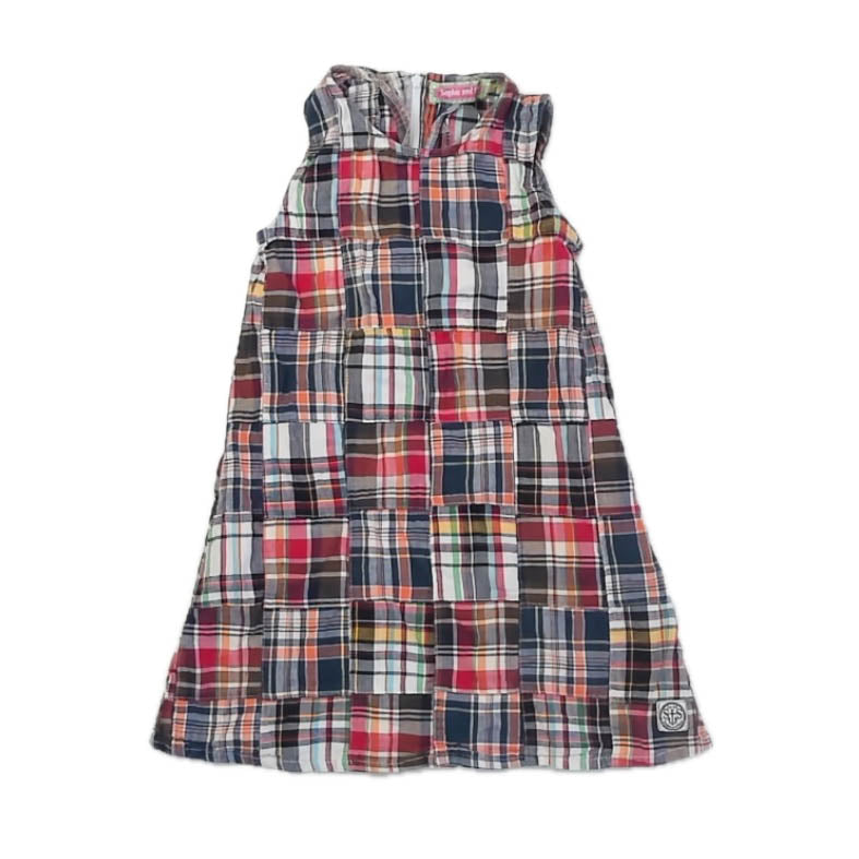Sophie & Sam Girls Blue Plaid Dress Size: 5T Blue Plaid