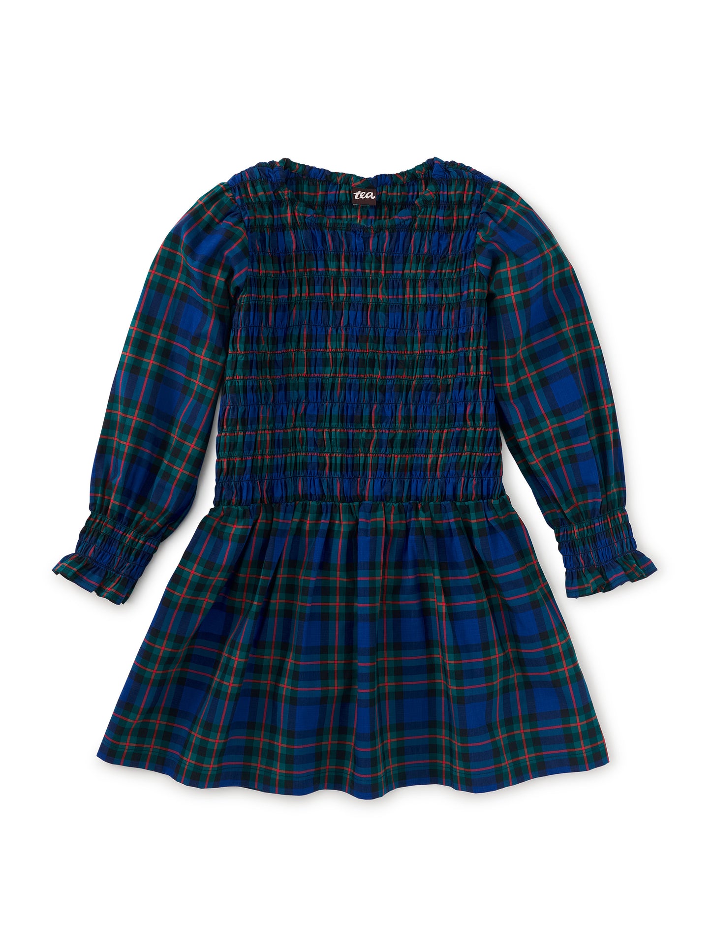Tea Collection Girls Blue Plaid Dress Size: 5T Blue Plaid