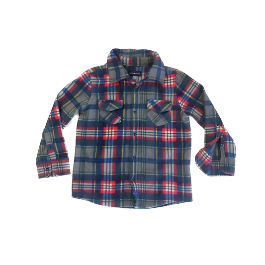 Andy & Evan Boys Blue Plaid Fleece Size: 5T Blue Plaid