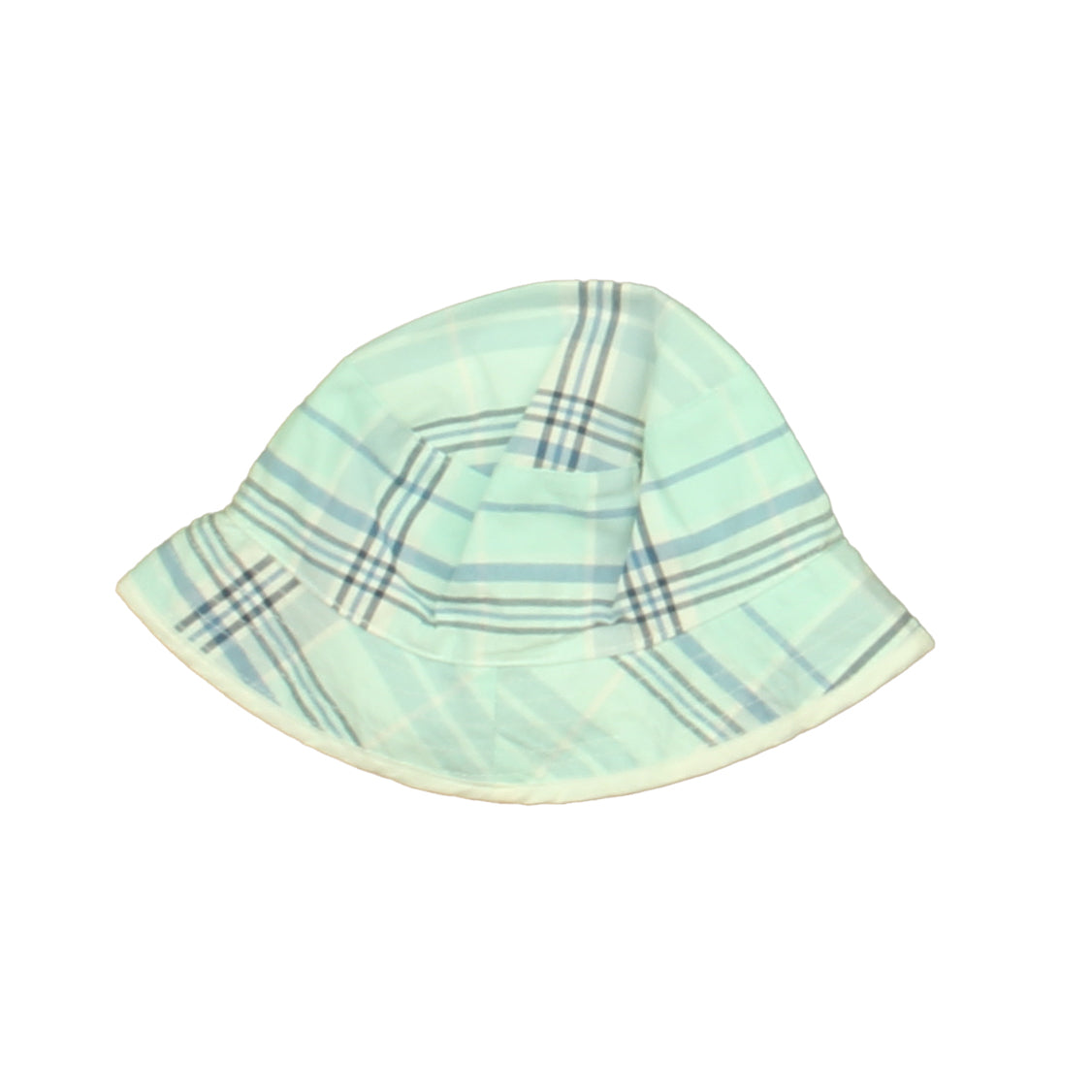 Janie and Jack Boys Blue Plaid Sun Hat Size: 6-12 Months Blue Plaid