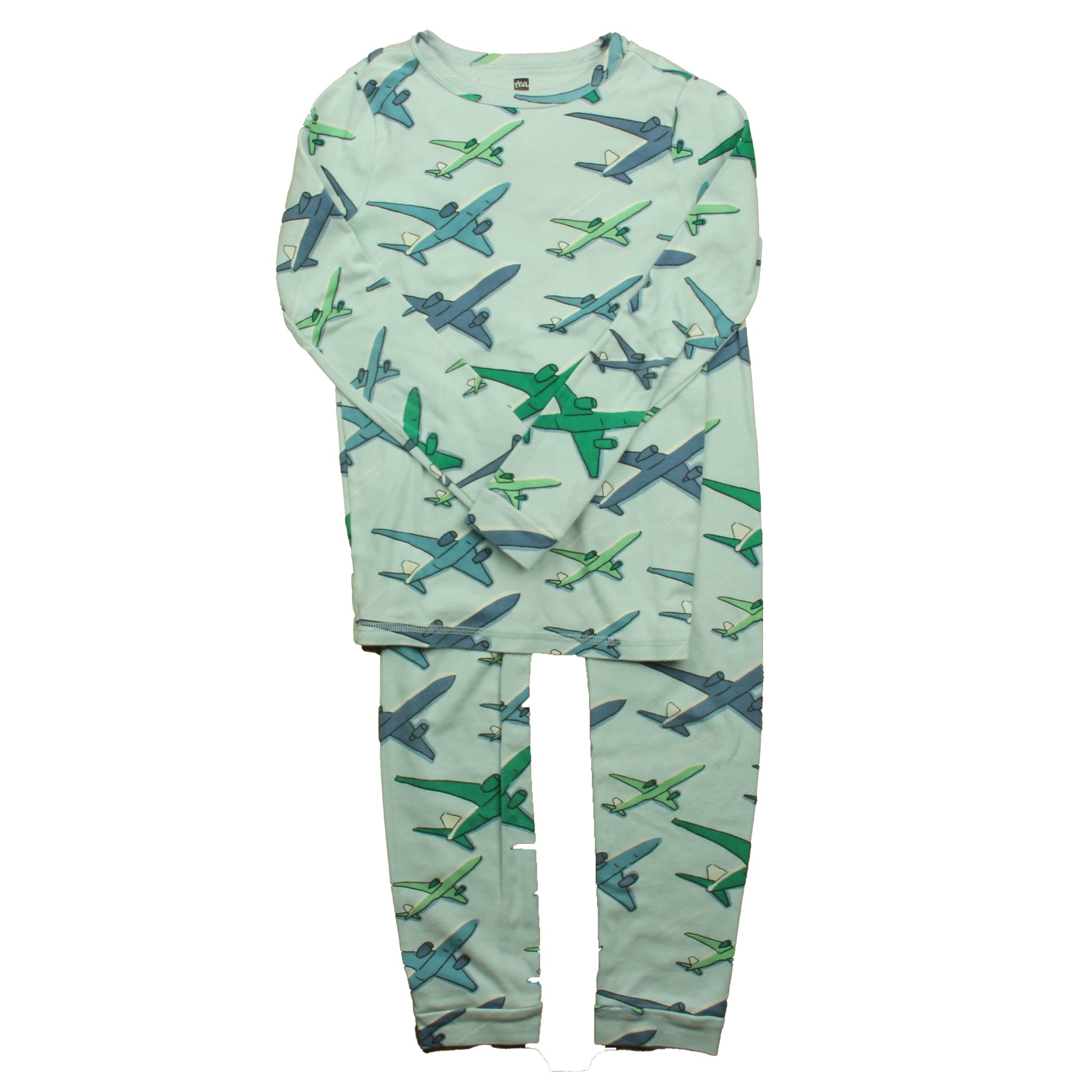 Tea Collection Boys Blue Planes 2-piece Pajamas Size: 12 Years Blue Planes