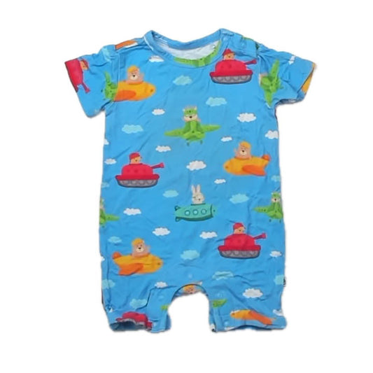 Little Bum Bums Boys Blue Planes 1-piece Non-footed Pajamas Size: 12-18 Months Blue Planes