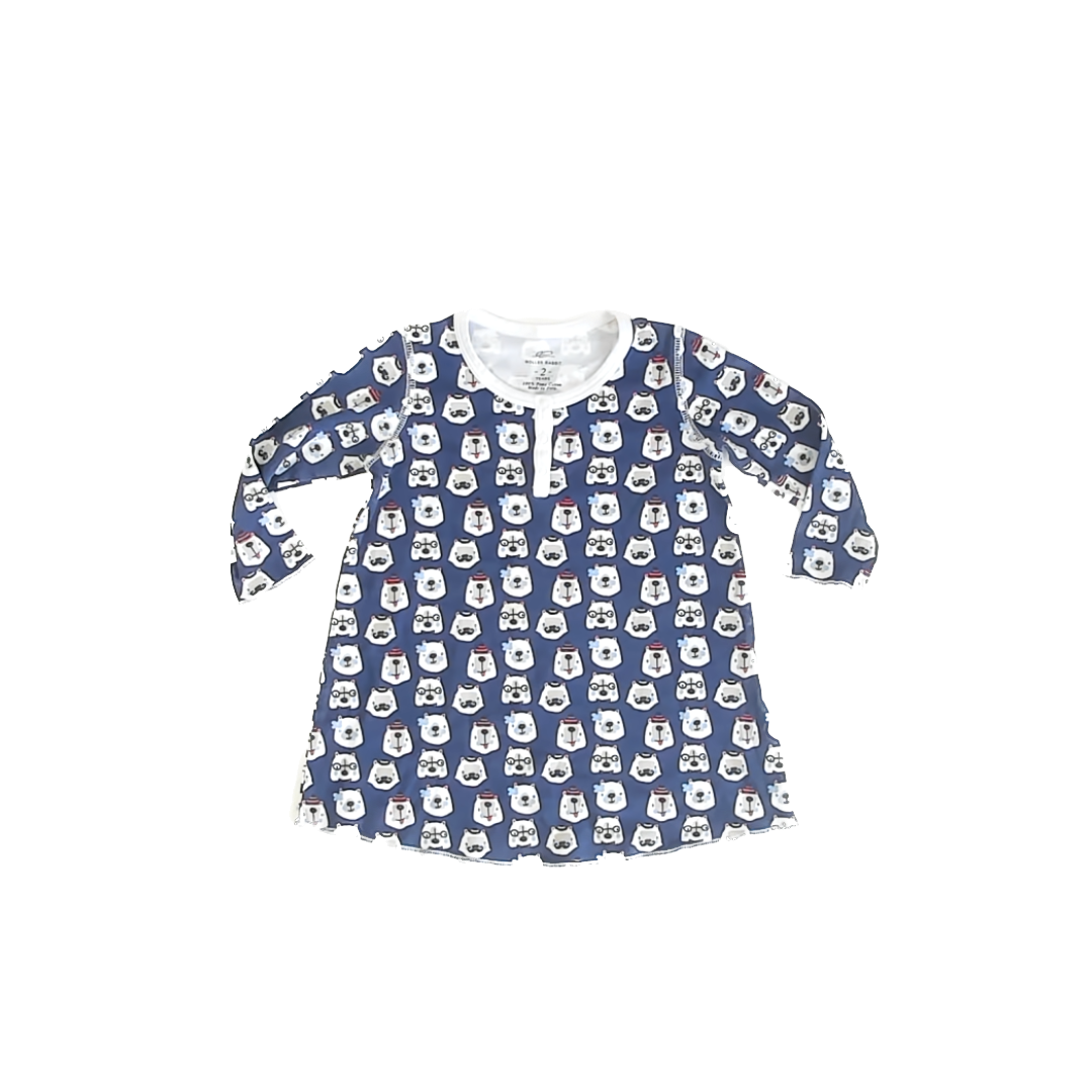 Roller Rabbit Boys Blue Polar Bear Pajamas Size: 2T Blue Polar Bear